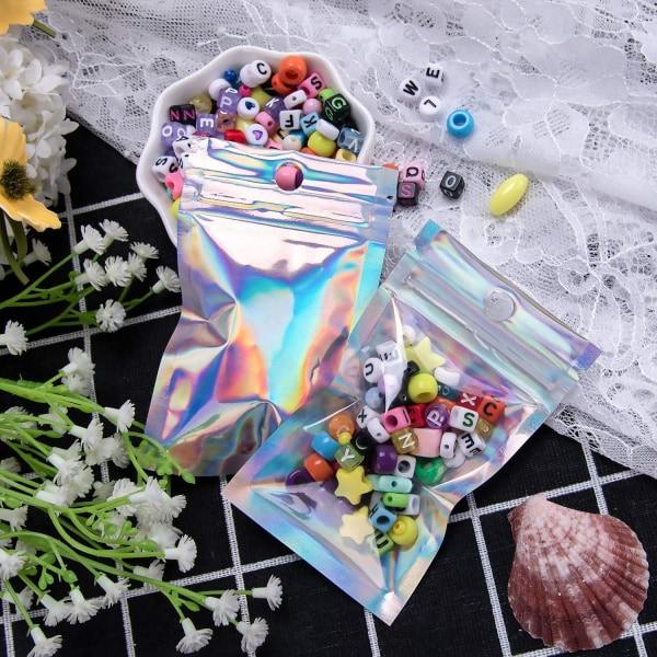 IC 200 ST Lukttette gjenlukkbare poser Folie Mylar Ziplock-poser 7x10cm/7.5x12cm