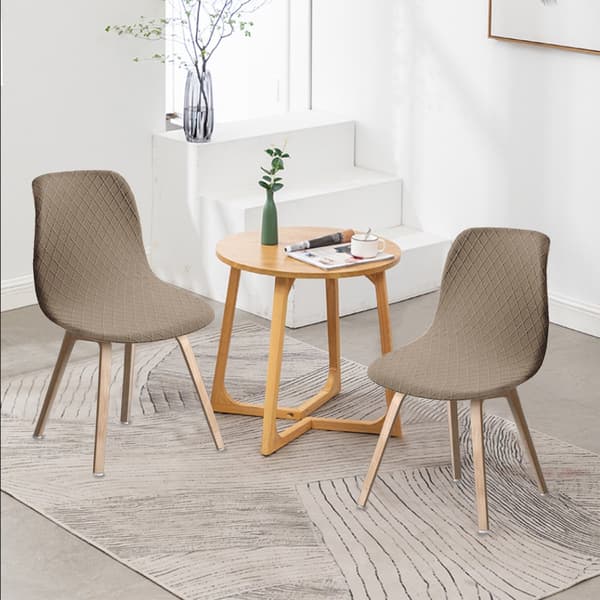 4-pak universelle strækbare spisebordsstolebetræk, polyester, maskinvaskbare, køkken og spisestue, sort, 45–52×40–46×40–48 cm