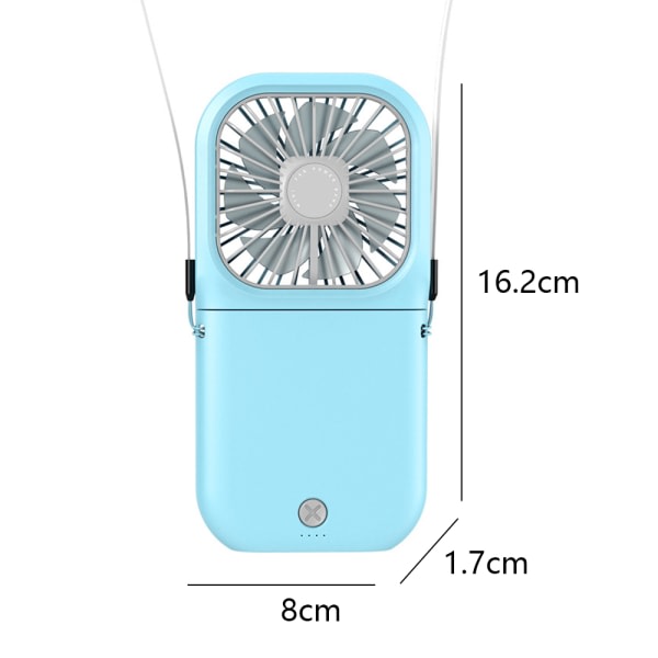 IG Mini handhållen fläkt, Bärbar USB uppladdningsbar fläkt för hemmakontoret blue