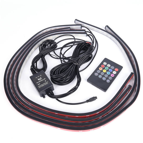 IC 4st RGB LED-valonauha auton alle, alustan hehku neonvalosarja