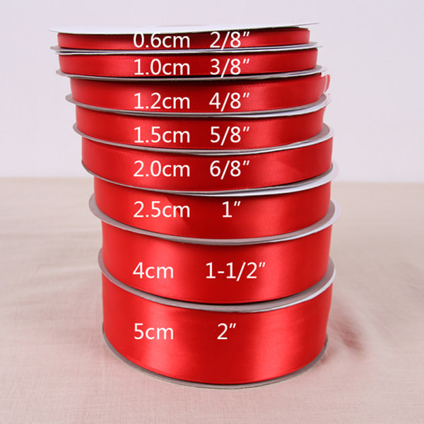 IC Röd 25 Yards siden satinband Bröllopsfest Dekoration Present Wr Red 50mm