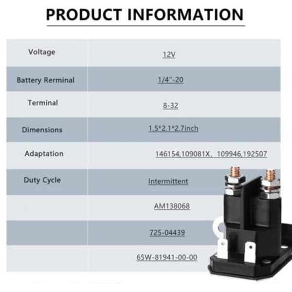 Solenoid for AM138068 725-04439 Gressklipper Traktor 725-04439A 862-1211-211-16