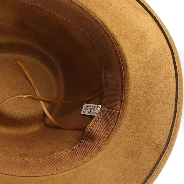 Tweed Hatt Mocka Western Cowboy Bowler Hatt - Beige