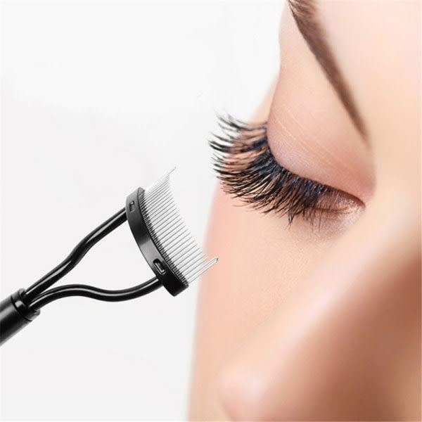 IC 1:a Skönhetsmakeup Ögonfrans Metallborste Kam Lash Separator Vikbar