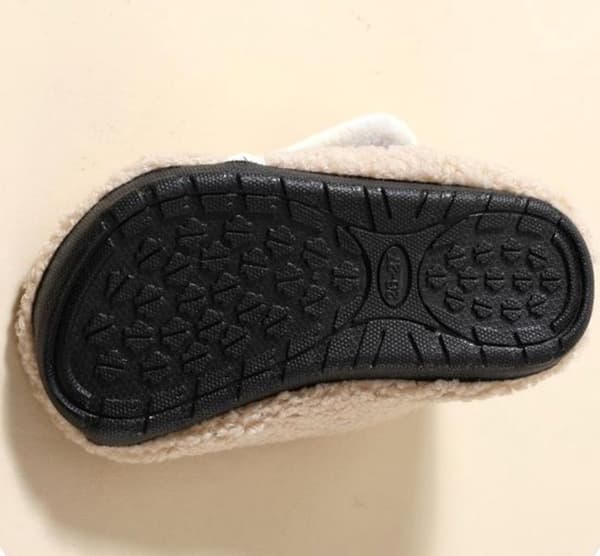 Barntofflor i bomull, halkfria varma innetofflor med mjukt foder för inomhusbruk på vintern, storlek 28/29, innerlängd 16,4 cm, blå