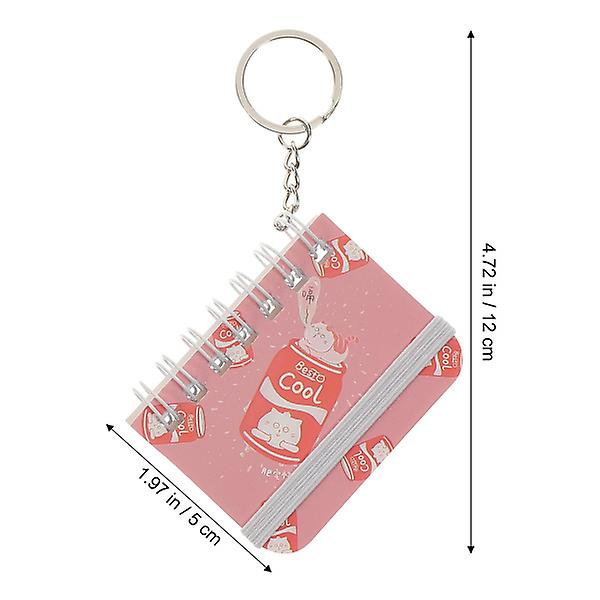 4 stk Nøglering Lille Bog Nøglering Mini Kat Bog Nøglering Kreativ Nøglering (4,8X6,5cm) IC