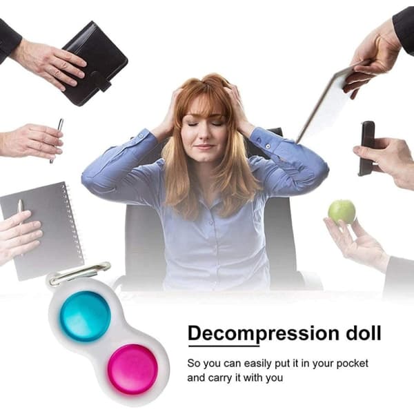 IC Blå Rosa Bubble Finger Dekompression Deformation Pioneer Mini Mus Exterminator Nyckelring