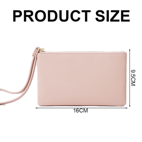 IC Vegetarisk plånboksväska i läder for män och kvinnor med Pink