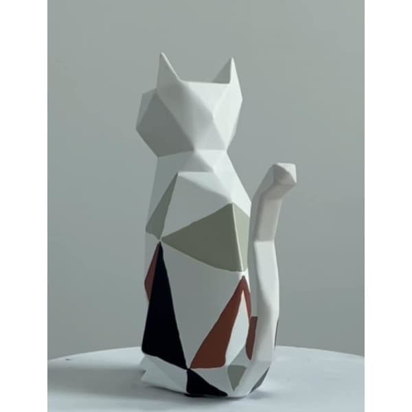 IC Kattstaty Geometrisk Figur Dekoration Polyresin Konst Presenter 7,3 tum