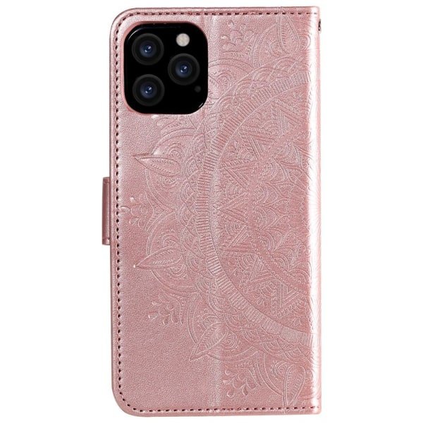 IC iPhone 12 Pro Max - Mandala Läder Fodral - Roséguld Roséguld Roséguld