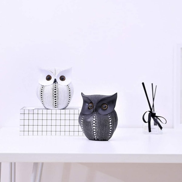 IC Polka Dot Owl Sculpture - Hartsi pöllö patsas - Käsityöt