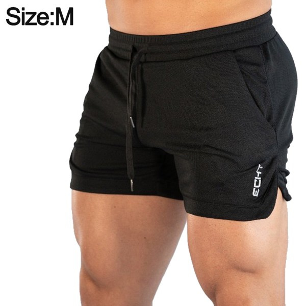 IC Svarta sportshorts Fitness for män Tunn casual löpning m