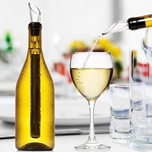 Vinkøler, 3-i-1 vinflaskekøler i rustfrit stål - Rapid Iceless Wine Chilling Rod-C