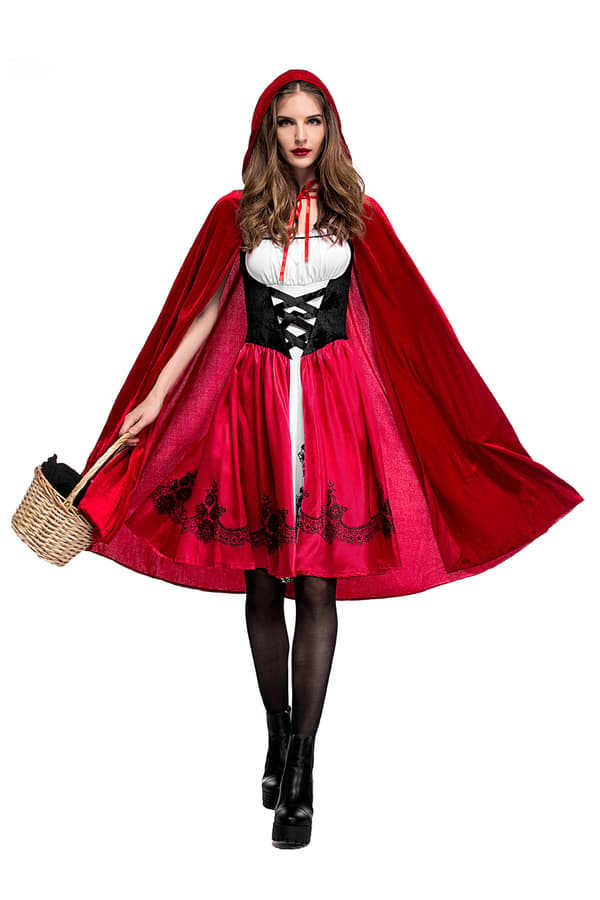Charmerende Rødhætte Kostume til Voksne | Et Klassisk Halloween Party Look M