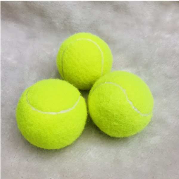 IC Tennisbollar 3-pack Hållbara trycksatta tennisbollar Gul filtträning Tennisbollar Högstuds Träningstennisbollar
