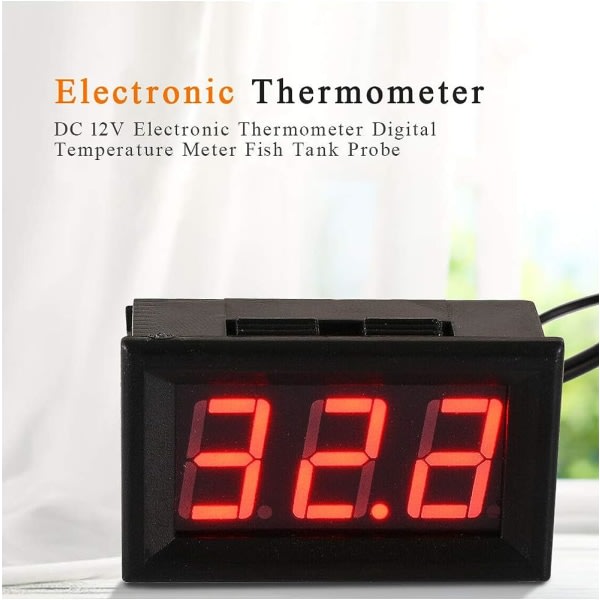 IC Viftevarmer Digital Termometer 12V Mini Temperaturtester