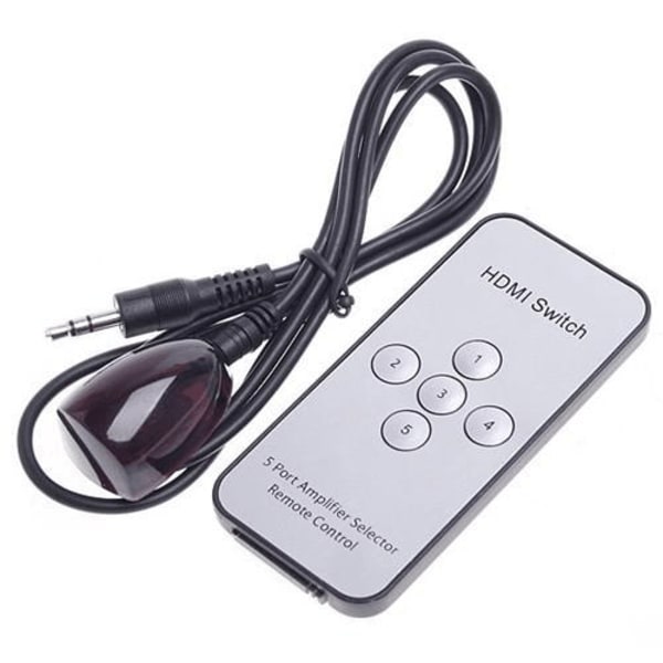IC HDMI-Switch med 5 indgange, 1 udgang Sort