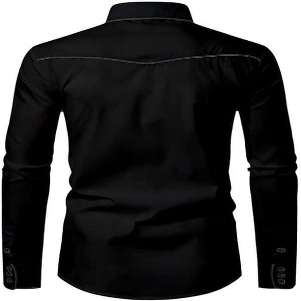 Western Cowboy Skjorte Til Mænd Mode Slim Fit Design Sort 2 Sort 2 Black 2 S Black 2 S