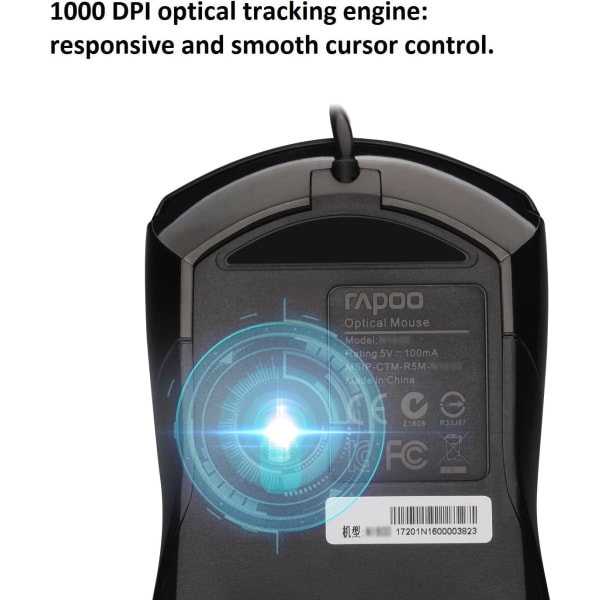 IC Knapp Stille Trådløs Mus, 1000DPI Optisk Mus, Stille Knapp, Ergonomisk Form, til Stationære Datorer Bærbare Datorer, Mat Sort