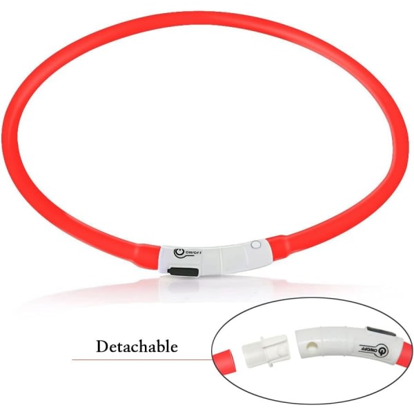 IC LED-hundhalsband, USB-uppladdningsbart lysande hundhalsband, lyser upp