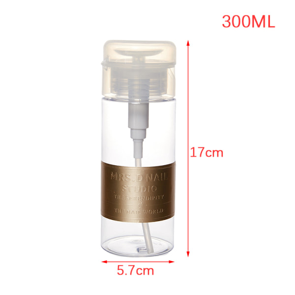 IC 150/200/300 ml Nail Art Pump Dispenser Tom Bottle Remover Mak 300ML