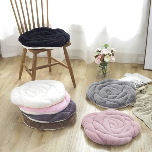 Mjuk och mysig sittdyna, plyschrosa sittdyna, kuddar Rosa 45*45cm