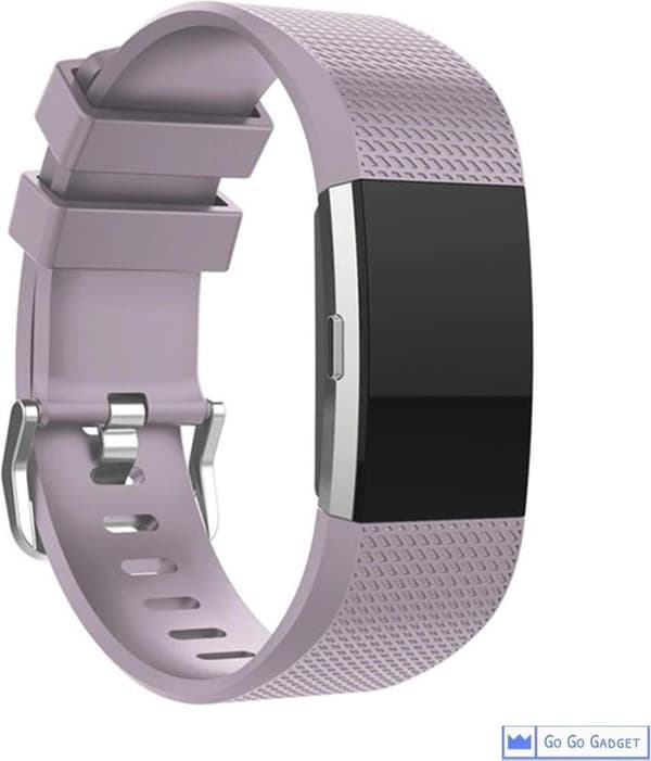 Urrem | passer til Fitbit Charge 2 | sportsarmbånd i silikone | aktivitetstracker | lilla | stor