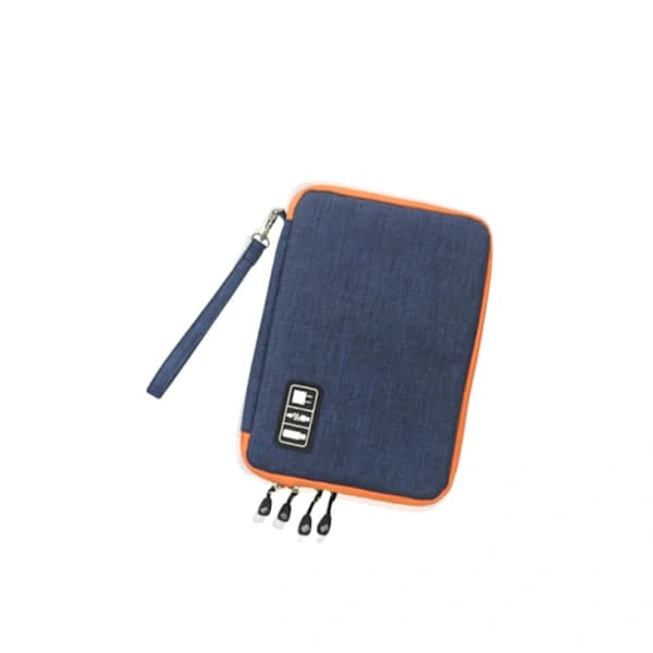 Compact Tech Organizer - Small Bag for Electronic Accessories Blue Blue Blå