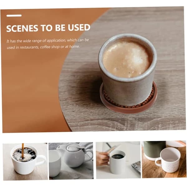 Non-slip Heat-insulating Coasters 6-pack Round Silicone Mats for Office