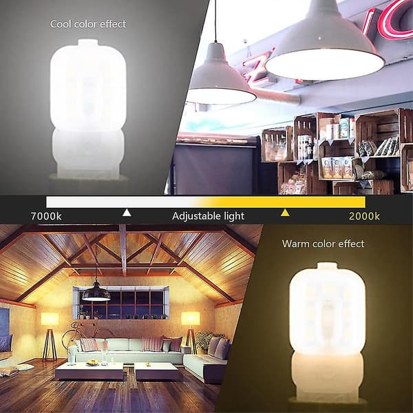 10-pack G9 LED-lampa 5W Kallvit 6000k 220V Ersätter halogenlampor Ej dimbar B B