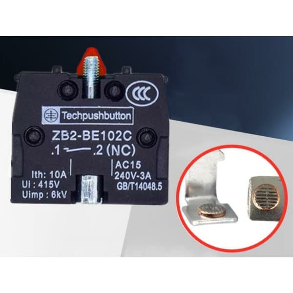 IC Hätäpysäytyspainike 22mm 1NC 400V 10A sienilukolla 40mm
