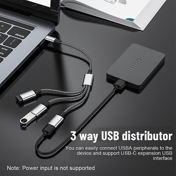 IC Ryra Multi USB Typ C Hub Splitter Förlängningar 4 Portar OTG Hög Hastighet Överföringsadapter Bärbar