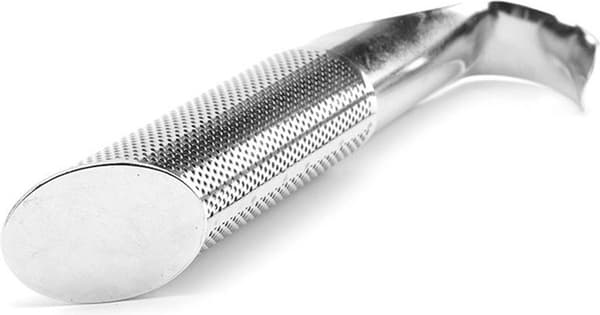 2-delt tediffusor - rustfrit stål - løs te-si - løse blade med langt skaft - sæt dele - finmasket