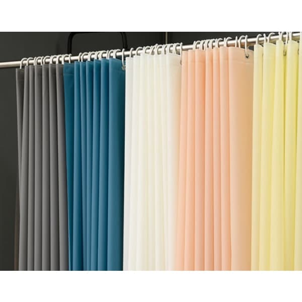 Duschdraperi med krokar, polyester, 180 x 200 cm, inomhusmjukhet 1800690