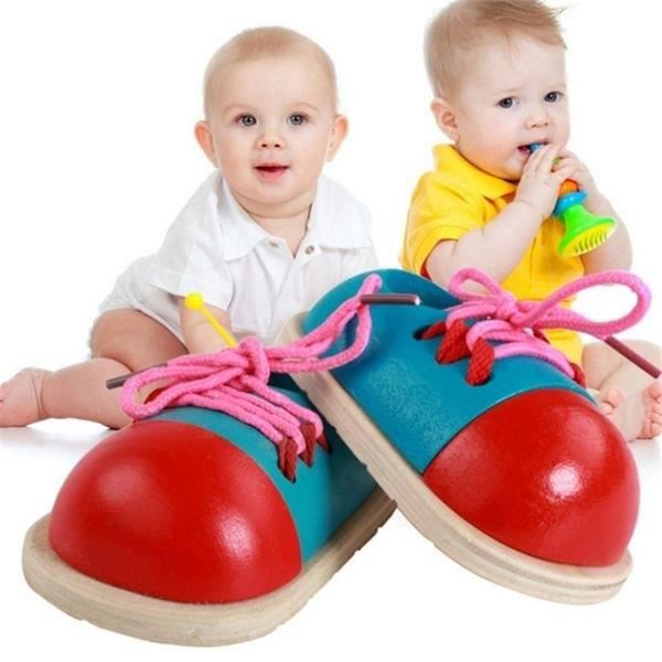 IC Sko för att lära sig snöra skorna Montessorispel * Koko: 11 x 6,5 x 4 cm * Materiaali: trä * Lärande