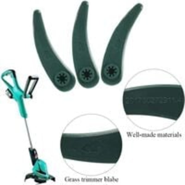 24 stk. Plastskjæreblad for gressklipper - Reservedeler for Bosch Art ART23-18Li Art 26-18Li Trimmer - 84 x 23 x 1 mm