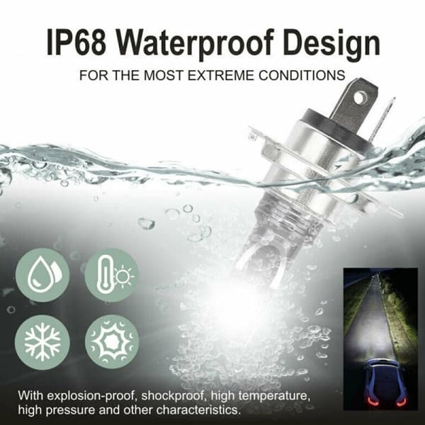 IC 2x H7 LED IMMA Frontlyskit 50W 14000LM BIL-lamper 6000K
