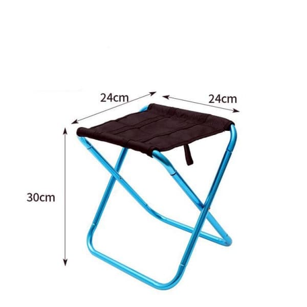 IC Camping foldbar aluminiumsstol til fiskeri (blå)