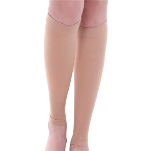 IC 3-pak kalvstrumpor High Stretch Shaping Sports Calf Compression Strumpor hudfarge