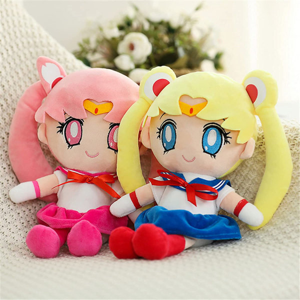 IC Sailor Moon plyschdocka Tsukino Usagi Chibiusa stoppade leksak 40 cm