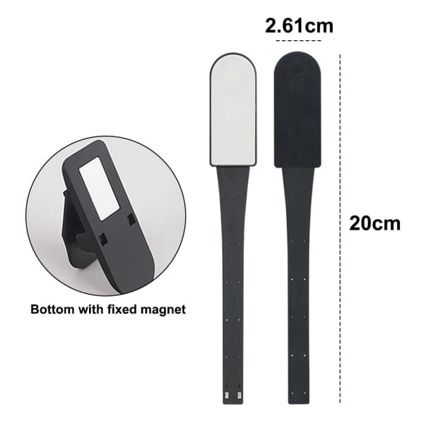 IC 200*26*10mm sort USB genopladelig bærbar LED bogstativ