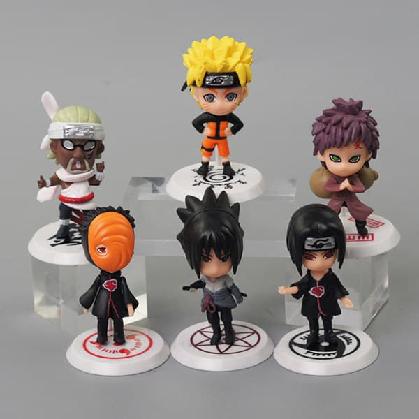 IC 6 stk/sæt Naruto Shippuden Anime Action Figur Model