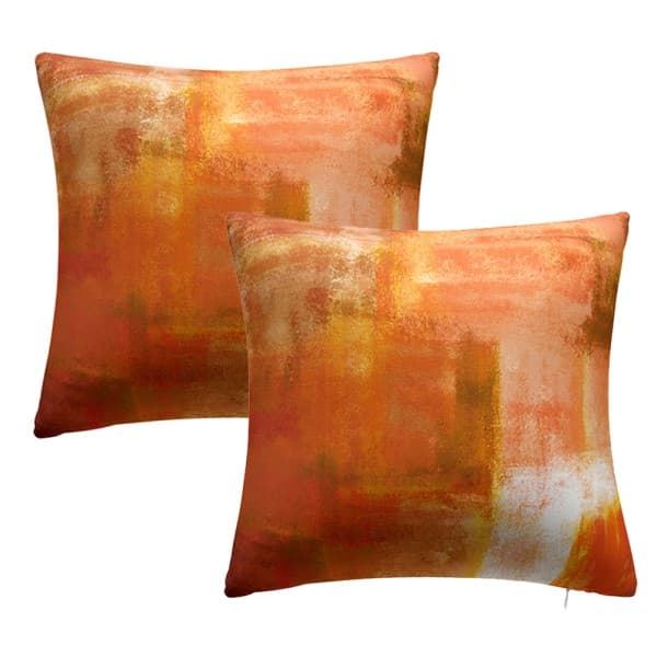 Kuddfodral Set med 2 i Turkos och Grå Konst, 45*45 cm