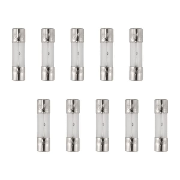 10 stk. 250V 3A 3Amp Langsom Spræng Glasrørsikringer 5mm x 20mm