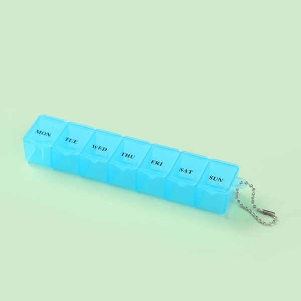 tablett dosett pillerburk medicin låda pillerbehållare vecko do blå