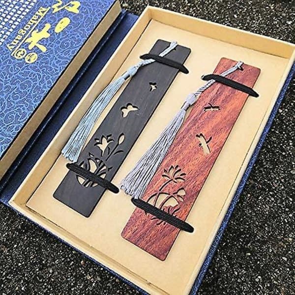 IC Mahogny bokmärke (2 stycken + presentförpackning)