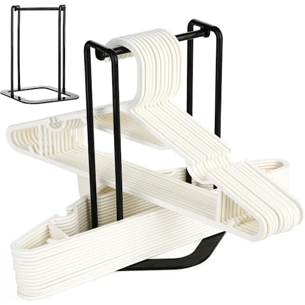 Portable Hanger Organizer Rack Wardrobe Hanger Storage Stacker Holder Laundry