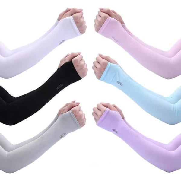 Unisex-hihat 6 paria urheiluhihat pyöräilyhihasuojat liukumattomat anti-UV juoksuhihasuojat 6 väriä käsivarret kaikille ulkoilulajeille