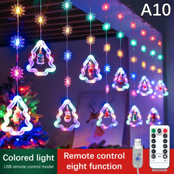 LED Julelys Juldekorasjon USB-Plugg Romkrans A6