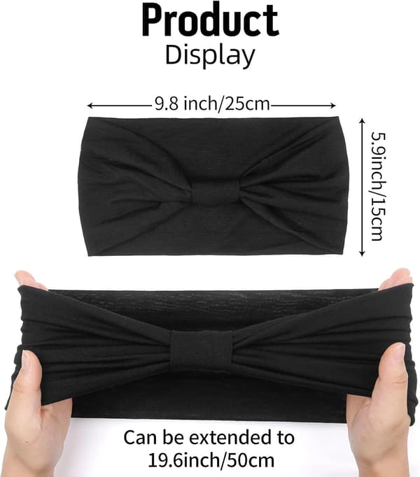 4-pack hårband för kvinnor, breda hårband för flickor, elastiska yogaband